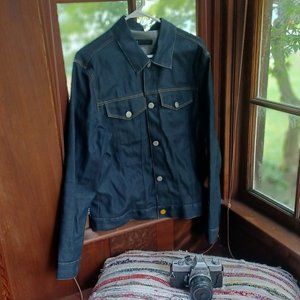 3 X 1 Denim Jacket Size Large Dark Blue Denim Excellent Condition Jean Jacket